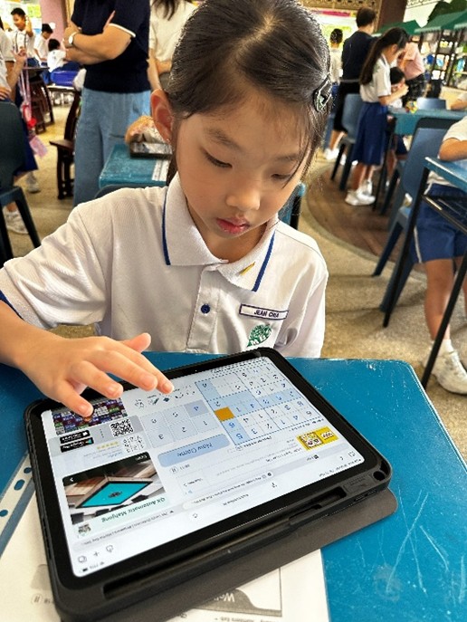 Pupils learning mathematics the fun way using iPad - games
